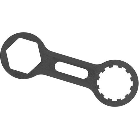 Ausbauschlüssel für Mountainbike-Gabeln, schwarzes Werkzeug aus Aluminiumlegierung für hydraulische oder mechanische Fahrrad-Vorderradgabeln. (1/5)