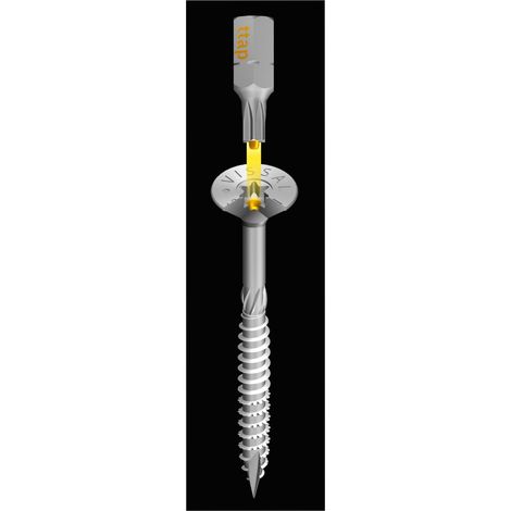 Tornillo especial de madera TornilloMadera galvanizado cabeza avellanada TX 5,0 x 60 mm (caja de 200 tornillos TX25)