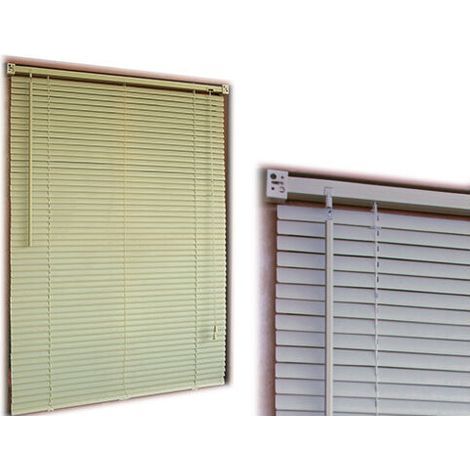Store vénitien en PVC crème 50x130 cm avec système d'attache facile et contrôle de la lumière (1/5)