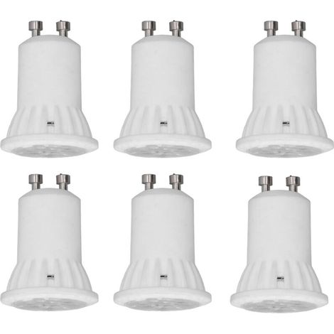 6 pièces LED MR11 ampoules céramique 4W 360LM pas d'uv 120 degrés Angle de faisceau GU10 support outil d'éclairage à la maison AC 220V lumière chaude 3000K (1/5)