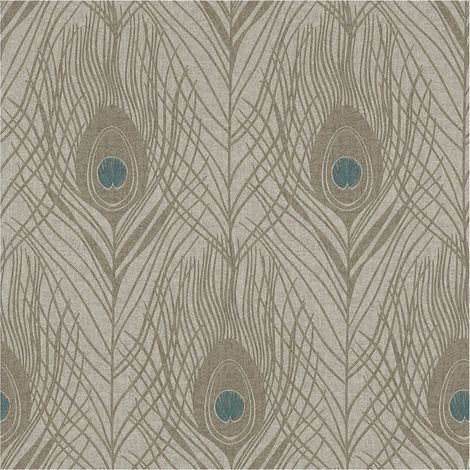 Nature wallpaper wall Profhome 369716 non-woven wallpaper slightly textured with exotic design matt brown grey blue 5.33 m2 (57 ft2) (1/5)
