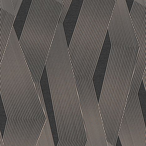Vliestapete - Elegant lines Anthrazit - 10m x 52cm