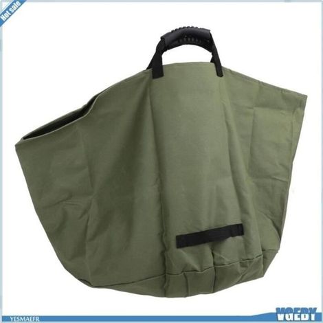 (Green) Fallen Leaf Bag, Storage bag for fallen leaves, with rubber handles, frame, garden tools, Green OD (1/4)