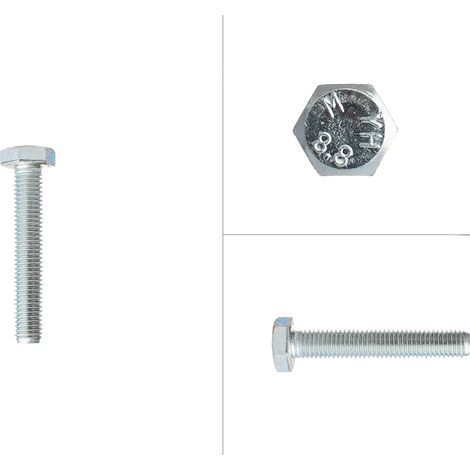 Boulon hexagonal galvanisé M10 x 60 mm - 100 pièces (1/2)
