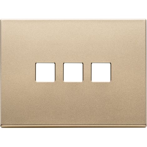 VIMAR - 22683.3.88 Placca 3Mx3 Flat oro satinato