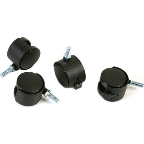 Archimede étagère métallique lot de 4 roues en nylon cuisine salle de bains garage placard