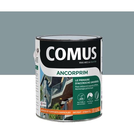 ANCORPRIM gris 2,5L Primaire d'accrochage universel pour métaux ferreux et supports difficiles - COMUS (1/3)