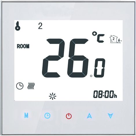Thermostat, 16A 95-240V Hebdomadaire Programmable Thermostat De Chauffage, Tactile Écran Affichage LCD Écran, Température Contrôleur de La Chambre