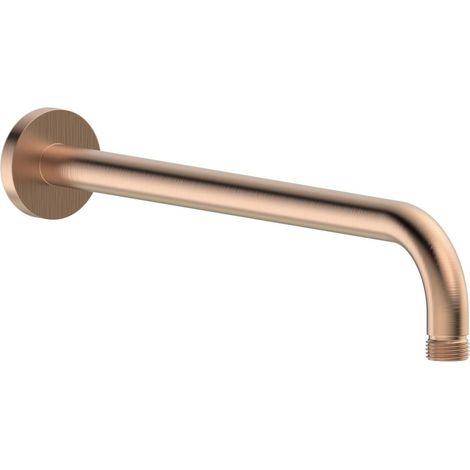 Signature Reflex Round Wall Mounted Shower Arm 320mm Length - Brushed Bronze (1/2)
