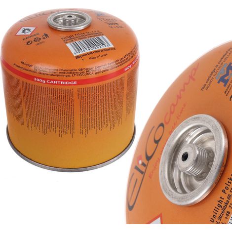 Cartucho de gas propano/butano 300 g 535 ml rosca 7/16 PARA estufa (1/3)