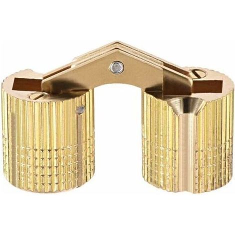 2pcs Charnière Cylindrique Charnière Invisible Porte Placard Armoire Meuble 14mm angle ouverture 180° (1/3)