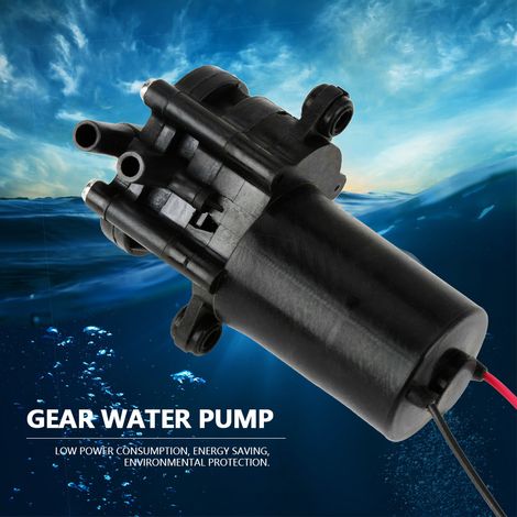Pompe à eau auto-amorçante miniature haute efficacité en plastique ZC-A210 12V, pompe à engrenages CC (1/5)