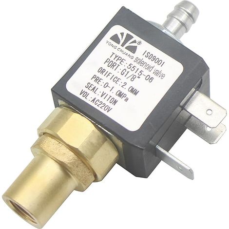 Électrovanne à vibration d'eau normalement ouverte AC 220 V 240 V 10 bar Pièce de rechange pour chauffage, cuiseur vapeur, machine à café, etc (1/5)