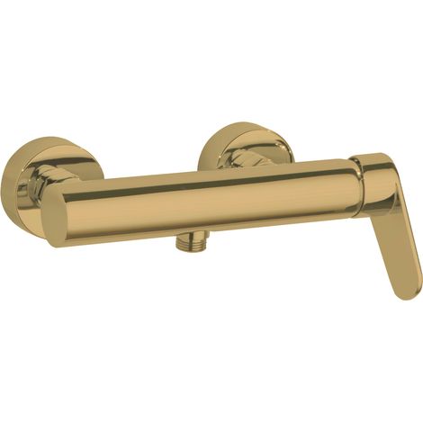 Grifo de Ducha Monomando Oro Cepillado con Sistema S2 de Ahorro de Agua Serie Alexia (1/2)