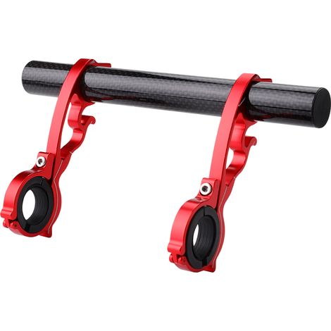 Support de guidon vélo extensible pour GPS, lampe ou phare avant - Rouge (1/5)