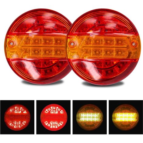 Lntyq 2X 20 LED Feux ArrièRe 12 / 24V Indicateur De Frein Lampe IP65 Feux D'ArrêT éTanches Pour Camion Fourgon Remorque Caravane RV ETC (1/5)