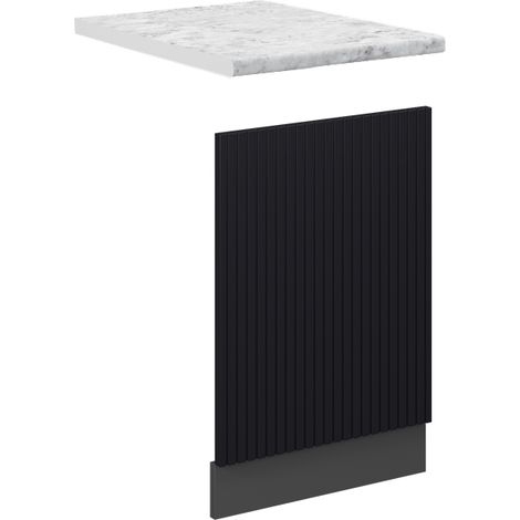 Pannello frontale Fame-Line, Nero rigato, 45 cm , PL Marmo, Vicco
