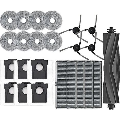 Accessoires pour X40 Ultra/X40 Pro : brosse rotative, brosse latérale, filtre, lingettes de nettoyage, chiffons, sac à poussière, pièces détachées pour aspirateur robot (1/5)