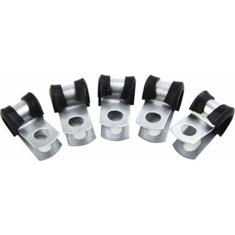 Bremsschlauchschellen aus Zink mit Gummibeschichtung – 12er-Packung für Rohre mit 4,76 mm (3/16") Durchmesser, vibrationsdämpfend