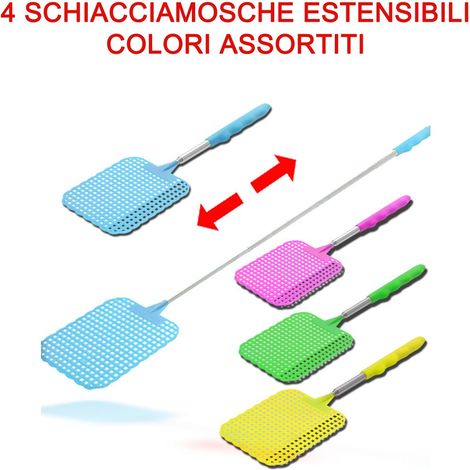 4 SCACCIAMOSCHE ESTENSIBILI COLORI ASSORTITI ACCESSORI GIARDINO