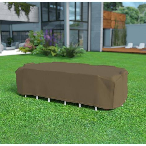 Polyester-Schutzhülle 325 x 205 x 90 cm - für rechteckigen Tisch + 8 Stühle - 90 g/m2 NORTENE