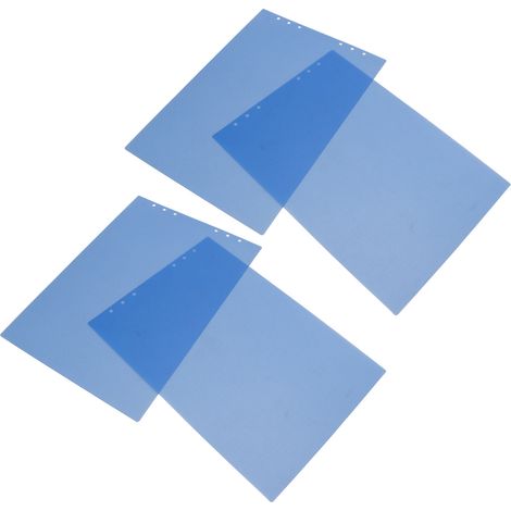50 enveloppes en papier A4 à 6 trous, en plastique bleu transparent, pour présentation (1/5)