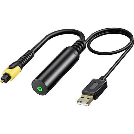 Câble audio numérique optique USB avec interface carrée, convertisseur audio SPDIF vers 3,5 mm pour la connexion d'amplificateurs audio. (1/5)