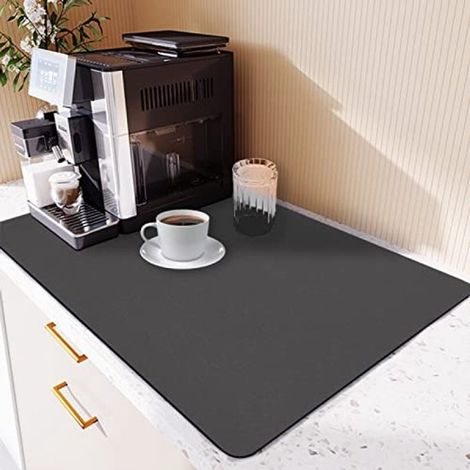 Tappetino scolapiatti grande per cucina - 50 x 40 cm - antiscivolo e impermeabile - ad asciugatura rapida e multifunzionale. (1/5)