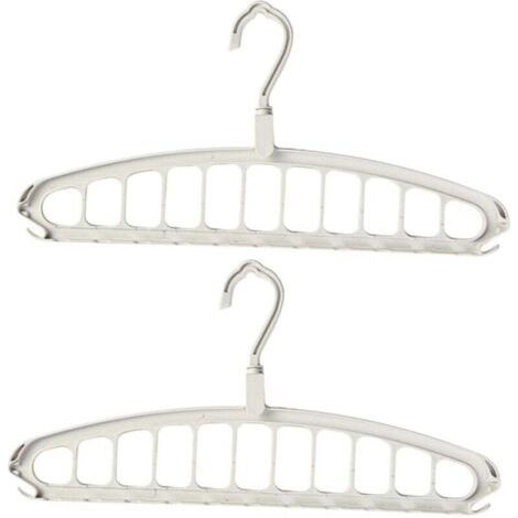 2 Pièces Cintres Antidérapants Cintres De Stockage Cintres Pliants Étendoir À Linge Organisateur De Cintre De Garde-Robe Placard Gain De Place Hacks (1/4)