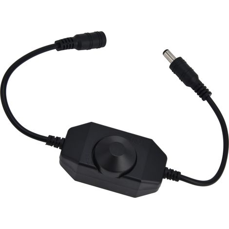 Variateur rotatif LED, gradateur pour ruban LED 12V, interrupteur dimmable pour bande lumineuse 3528/5050, noir (1/5)