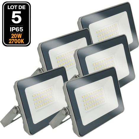 Europalamp – Projecteur LED 20W blanc chaud 3000K – Haute luminosité 1660Lm – Étanchéité IP65 – Installation facile pour extérieur (1/7)