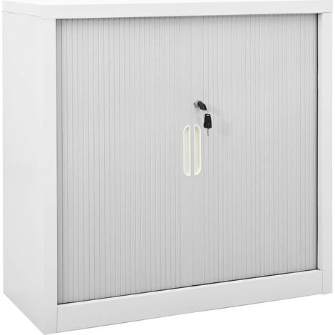 Armadio con Ante Scorrevoli Grigio 90x40x90 cm in Acciaio vidaXL (1/5)