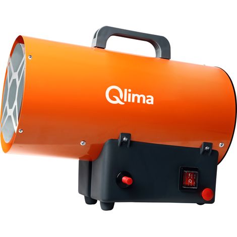 Chauffage de chantier gaz Qlima GFA 1015 avec détendeur gaz orange/gris