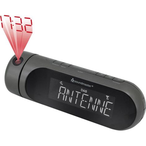 Radio-réveil DAB+ UR6700AN – FM noir – Son haute définition – Alarme double – Fonction snooze – Pour salle de bain – Soundmaster (1/3)