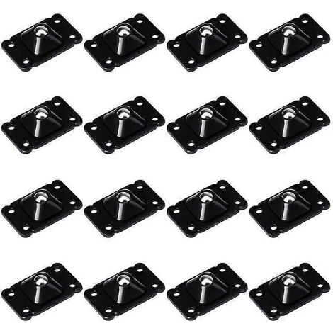 Set mit 16 Mini-Universal-Lenkrollen mit 360°-Drehung – selbstklebend – Lenkrollen aus Edelstahl – selbstklebende Mini-Lenkrollen