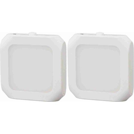 Ortviai Veilleuse LED avec capteur de luminosité automatique crépuscule-aube, gradable, 2 pièces, lumière chaude, 65 x 65 mm (1/5)