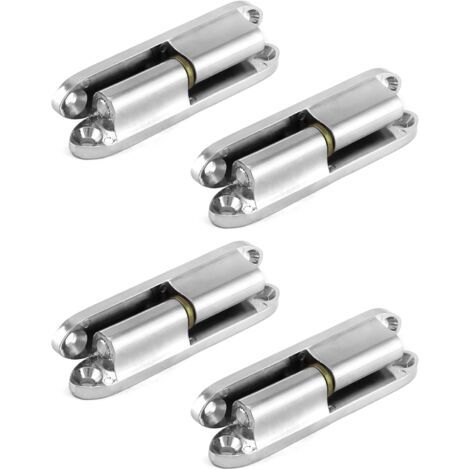 Bisagras de renovación de dos piezas de 14x80 mm, de aleación de zinc cromado, para puertas de dormitorio, atornillables para puertas interiores. (1/5)