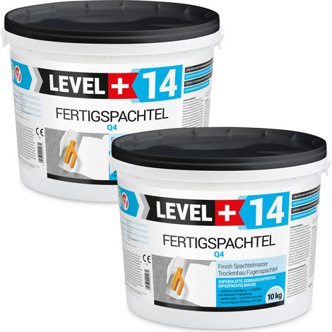 LEVEL+ Fertigspachtel Spachtelmasse Glättmasse L+14 - 10+10KG