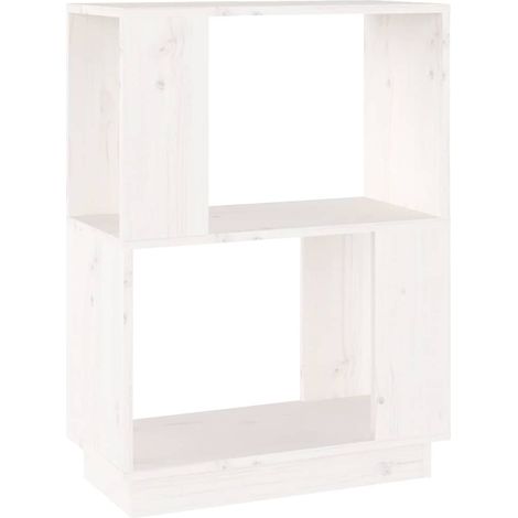 Maison Exclusive - Bücherregal/Raumteiler Weiß 51x25x70 cm Massiv (1/5)