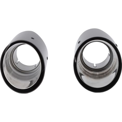Paire d'embouts d'échappement en fibre de carbone, tube de queue en acier inoxydable, entrée 66 mm, sortie 101 mm, universels pour voiture (1/5)