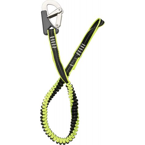 Longe de harnais élastique 1 mousqueton double sécurité - PLASTIMO -