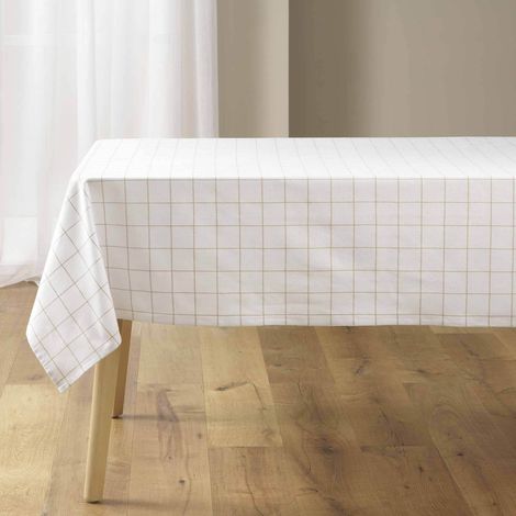 Nappe à Carreaux "Axel" 240cm Naturel