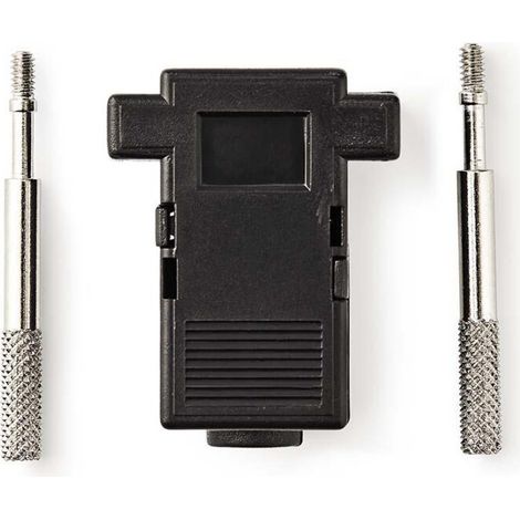 Nedis D-Sub-Steckverbinder Hood / D-SUB 9-Pin / Neutral / Vernickelt / PVC / Schwarz / Box