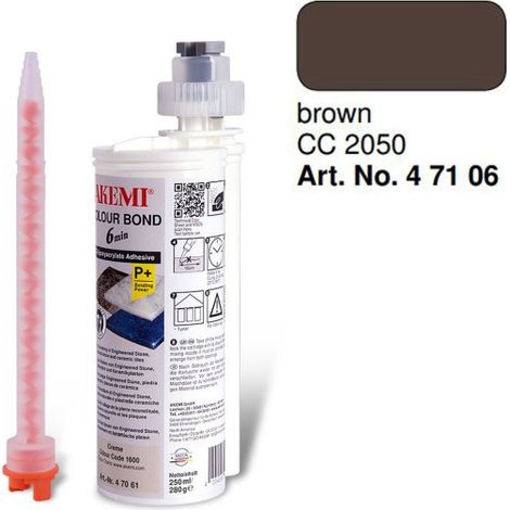 Colle précolorée Colour bond P+250ML AKEMI CC 2050 Brun