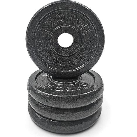 PROIRON Hantelscheiben-Set Gusseisen 1,25kg 2,5kg 5kg 10kg verschiedene Größen (1/5)