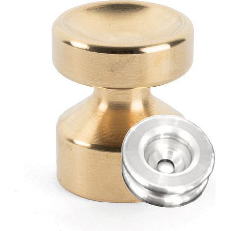 Kit de Fixation : Rondelle multi-matériaux Alu + Petite Patère concave Laiton - L'Attachante (1/4)