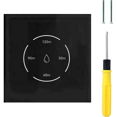 Commutateur intelligent Pour Chauffe-eau Électrique Minuteries intelligentes pour chauffe-eau 8000W Minuterie manuelle à 4 positions 30/60/90/120 min Noir (1/5)