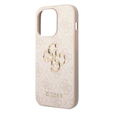GUESS Hard Cover 4G Metal Logo Pink, für iPhone 14 Pro, GUHCP14L4GMGPI