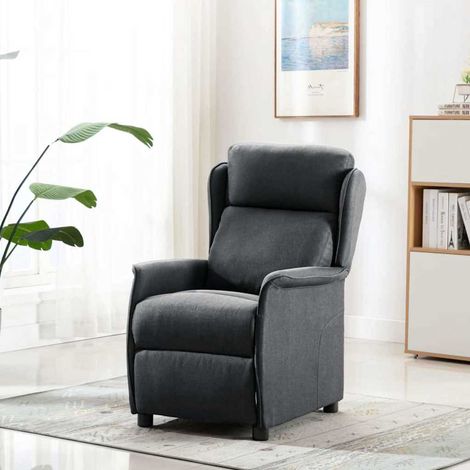 Maison Exclusive - Sillón reclinable Gris oscuro 66.5 x 94 x 101.