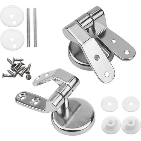 CSPARKV Kit de fixation pour abattant de WC - Charnières de siège de WC - Fixation pour siège de toilette - Accessoires universels - Charnières de rechange parfaites (1/3)